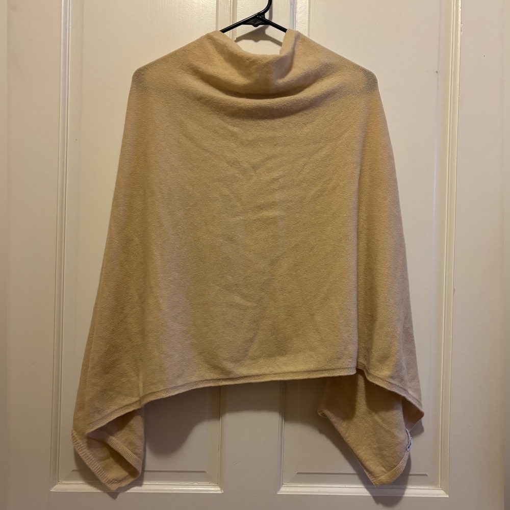 Mario Romano Italian Cashmere Cream Women's Poncho
